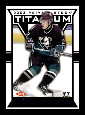 5-01-04 PWE . 2002-03 private stock titanium #104 alexei smirnov blue rc /450 - Image 1 of 2