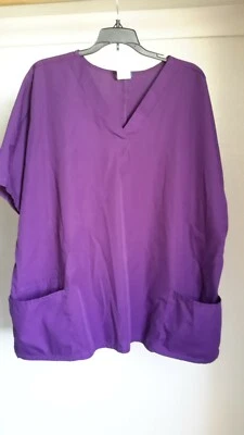 Cherokee Size 3XL Authentic Scrubs Workwear #4700 Unisex Scrub Top Purple EUC - Image 1 of 4