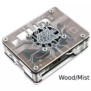 Zebra Virtue Case ~Wood Mist~ for Raspberry Pi 4, 3, B and B+ with Fan - Picture 1 of 6