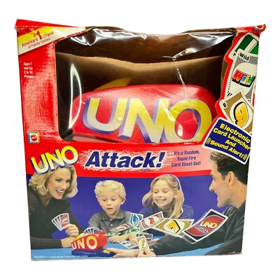 Vintage Mattel 1998 UNO Attack Game WORKS Electronic Card Launcher & Sound Alert - Image 1 of 4