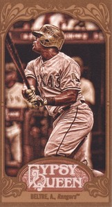 2012 Topps Gypsy Queen Baseball Mini Sepia #308 Adrian Beltre 75/99