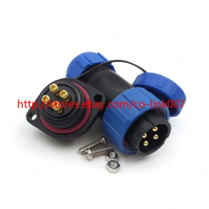 IP67 Welding Free 4pin Connector Industrial Plug Socket 30A Aviation Connector  - Picture 1 of 6