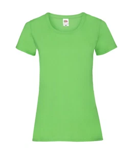 Ladies Valueweight Tee T-Shirt Plain T Short Half Sleeve Tee Shirt Crew Neck TOP - Picture 1 of 84