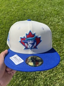 Hat Club New Era White Dome Toronto Blue Jays 25th Anniversary Hat Size 7 1/8 - Picture 1 of 3