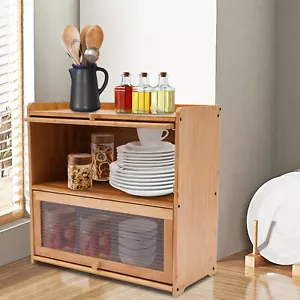 Storage Cabinet, Countertop Storage Cabinet, Cabinet with 2 Door Stoppers - Picture 1 of 21