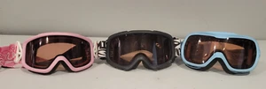 Lot of 3 Kids Ski Snowboarding Winter Goggles - Smith and Scott w/Orange Tint - Picture 1 of 6
