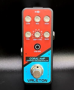 Valeton Coral Amp Amplificatore Modellismo Mini Preamp Effetti Chitarra Pedale con Scatola - Foto 1 di 6