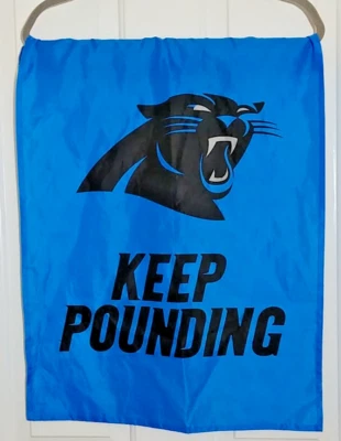 NFL SEGUIR GOLPEANDO CAROLINA PANTERAS BANDERA DE JARDÍN HERMOSAS BANDERAS Foto 1 de 3