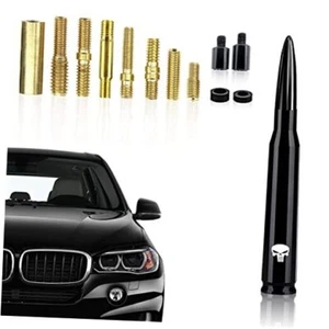 Ajxn 1 PC Car Truck Bullet Antenna, Auto Antenna Mast, Suitable Black #Skull - Picture 1 of 7