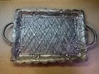 R. H. Macy Engraved Silver Metal Footed Tray 17" X 13"