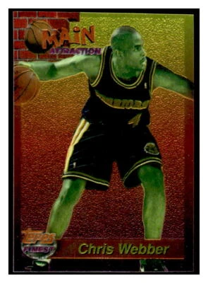 1993-94 Finest #9 Chris Webber Main Attraction - Image 1 of 2
