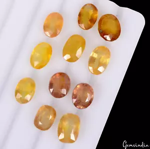 35.40 Ct Natural Untreated Ceylon Yellow Sapphire Mix Cut Loose Gemstones~11 Pcs - Picture 1 of 6