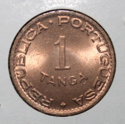 S8 - Portuguese India 1 Tanga 1947 Brilliant Uncirculated Bronze Coin *Beautiful - Image 1 of 2