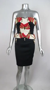 SELTEN 100 % authentisch Vintage '89 MOSCHINO COUTURE Cruise Me Baby trägerloses Kleid 38 4 - Bild 1 von 11