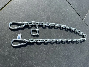 1 M lange Anhänger Sicherheitskette, 7 mm Grade 80 Kette plus 2 x 8 mm s/s Druckknopphaken - Bild 1 von 5