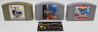 Lot Of 3 - Japan Import Nintendo 64 N64 Baseball Bomberman Blast Corp USA SELLER - Image 1 of 2