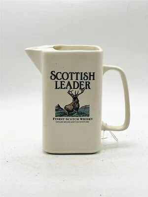 VINTAGE SCOTTISH LEADER FINE WHISKY MANCAVE OLD BAR PUB ADVERTISING JUG - Image 1 of 4