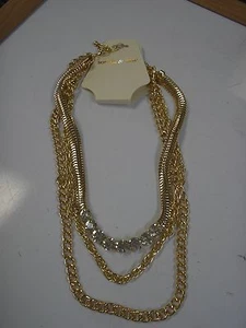 SOPHIA & KATE--22" GLASS & GOLD TONED NECKLACE - NWT - Picture 1 of 5
