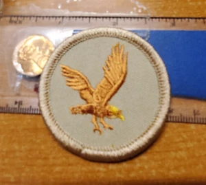 BSA PATROL MEDALLION TAN TWILL PATCH -Flying Eagle - 2009-2013 - Picture 1 of 2