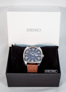 Seiko (SNKN37) Recraft Series 43.5mm Men's Automatic Watch (Blue Dial) Leather S - Picture 1 of 10