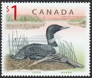 LOON = DUCK = bird = Engraving = Canada 1998 #1687 MNH - Bild 1 von 1