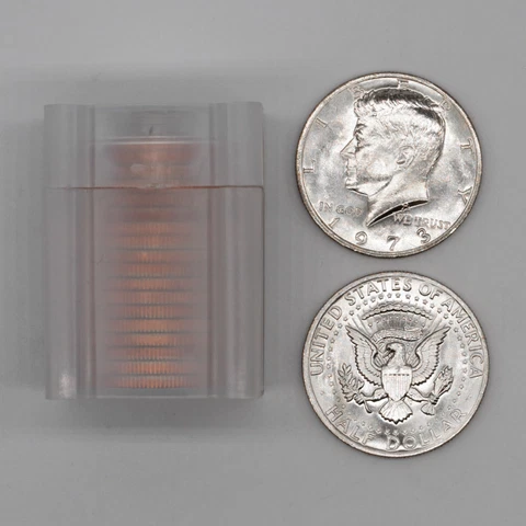 1973 P KENNEDY HALF DOLLARS 50C ESTATE GEM ROLL UNSEARCHED  - FULL ROLL 20 COINS Cover