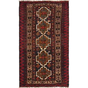 Traditional Handmade Afghan Area Wool Rug Carpet Tribal Rugs 2'10x4'10 ft G19040 - Picture 1 of 8