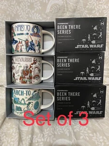 Disney Starbucks Been There Series Mug Star Wars Nevarro Naboo Ahch-To Set of 3 - Picture 1 of 12