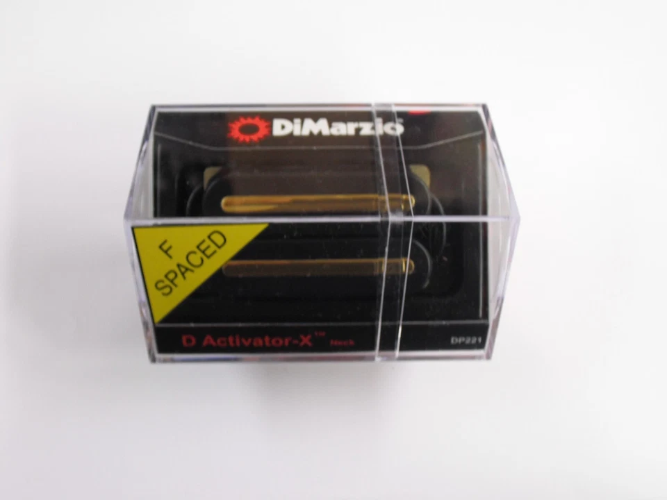 DiMarzio F-espaciado D activador cuello X Humbucker negro con rieles dorados DP 221 Foto 1 de 1
