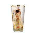 GOEBEL Rauchglas Vase Gustav Klimt "Der Kuss" 20cm mit Echtgolddekor NEU/OVP