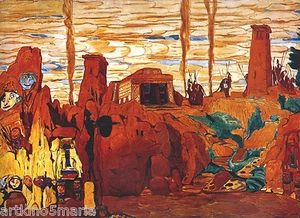 LEON BAKST HELEN OF SPARTA ACT II AVANT GUARD GICLEE PRINT FINE CANVAS - Picture 1 of 8