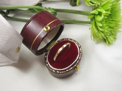 Solid Gold Dainty Chain Ring / Real Gold Minimalist Chain Band Ring - Image 1 of 4