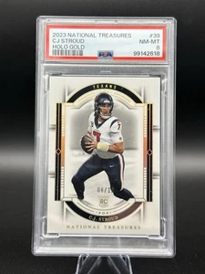 National Treasures Holo Gold 2023 CJ Stroud #39 Texans RC #’d/15 PSA 8 - Imagen 1 de 2
