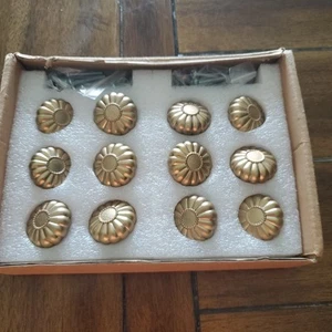 Art & Design Decorative Hardware Light Brushed Brass Flower Knobs - 12 Pack - Picture 1 of 5