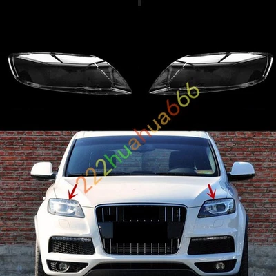 Par de cubiertas transparentes para lentes de faros + pegamento para Audi Q7 2010-2015 Foto 1 de 4