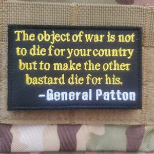 GENERAL PATTON bestickter taktischer Moral Aufnäher Haken und Schleife - Bild 1 von 2