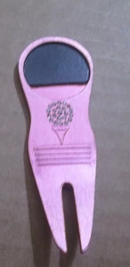 RARE KATE LORD PINK JEWELED METAL Golf Divot Tool - Picture 1 of 5