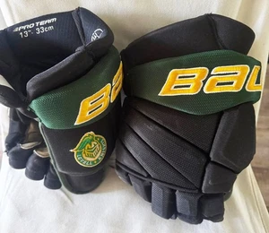 Bauer Pro Team hockey gloves black-green "Lovell Knights" Size 13 - Picture 1 of 4