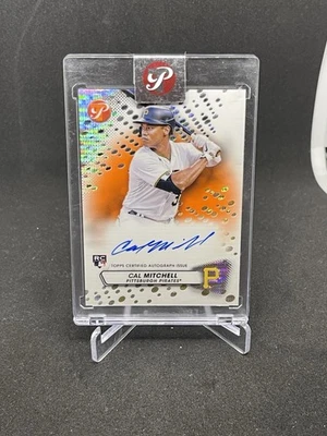 2023 Topps Pristine Cal Mitchell Encased Rookie Orange Refractor Auto /25 - Image 1 of 3