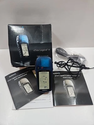 GARMIN eTrex Legend H Blue Handheld LCD Display-Waterproof Hiking GPS Navigator - Image 1 of 4