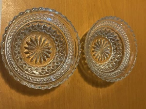 "Juego de 2 platos de fruta Anchor Hocking Wexford diseño diamante 6"" de diámetro" - Imagen 1 de 3