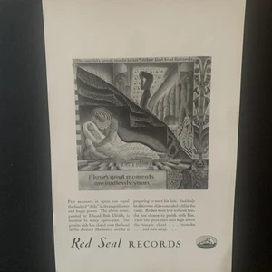 Vintage 1928 Red Seal Records Music’s Greatest Moments Ad Advertisment - Picture 1 of 2
