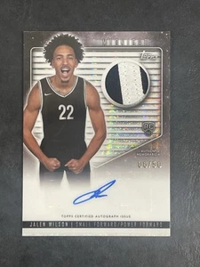 2023-24 Topps Midnight Jalen Wilson Rookie Patch Autograph Speckle Refractor /50 - Picture 1 of 5
