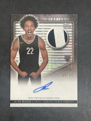 2023-24 Topps Midnight Jalen Wilson Rookie Patch Autograph Speckle Refractor /50 - Image 1 of 4