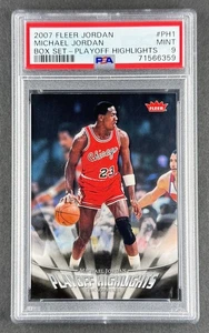Michael Jordan 2007 Fleer Jordan Box Set Playoff Highlights #PH1 PSA 9 - POP 5! - Picture 1 of 2