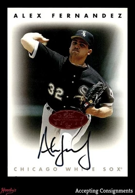 1996 Leaf Signature autógrafos Alex Fernandez AUTO PR /3500 White Sox - Imagem 1 de 2
