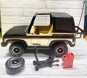 Blazer Jeep Vintage Tonka 17" MR-970 Metal Bronco - Negro/Dorado 1979 - D3 - Imagen 1 de 17