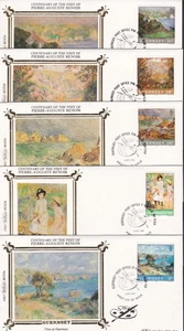 1983 GUERNSEY RENOIR VISIT DECIMAL STAMP BENHAM HIGH ST SILK FIRST DAY COVERS#26 - Picture 1 of 3