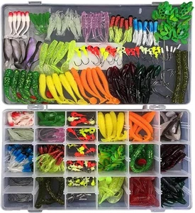 Kit di Esche da Pesca 301Pcs Artificiali Set per Trota Persico Luccio Spinning - Foto 1 di 24