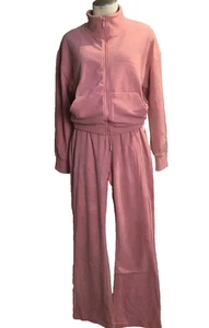 OTOS Thermo Jogginganzug Set Jacke Reißverschluss und Hose weiches Fleece warm rosa L - Bild 1 von 8